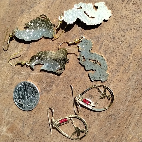 Vintage Wild Bryde Hummingbird , Dragon & Butterfly Cloisonne Enameled Dangling - Picture 6 of 9